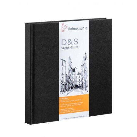 Скетчбук для эскизов "D&S"  80 листов, 140 г/м, твердая обложка, Hahnemuhle