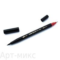 Фломастер-кисть двусторонний "SFW34A", черный, Pentel